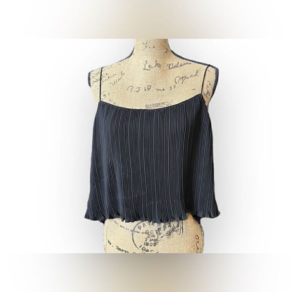 Good American NWT Plissé Crop Top in Black Size XXL - Picture 5 of 11